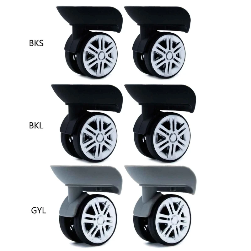 1 Pair A09 A57 Trolley Case Luggage Wheels No Noise Luggage Swivel Left & Right Silent Wheels DIY Suitcase Replacement Parts
