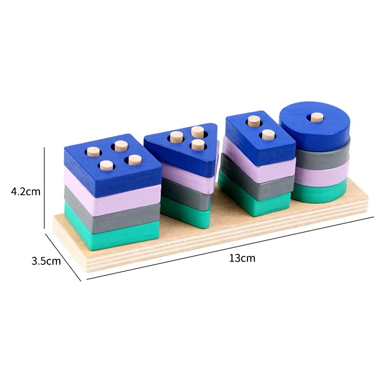 1 Set Wooden Puzzle Baby Early Education Fun Game Children Thinking Logic Square Toy Puzzle