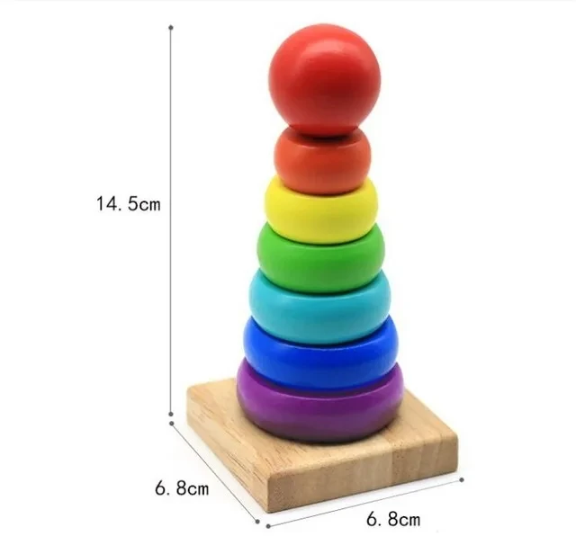 1 Set Wooden Puzzle Baby Early Education Fun Game Children Thinking Logic Square Toy Puzzle