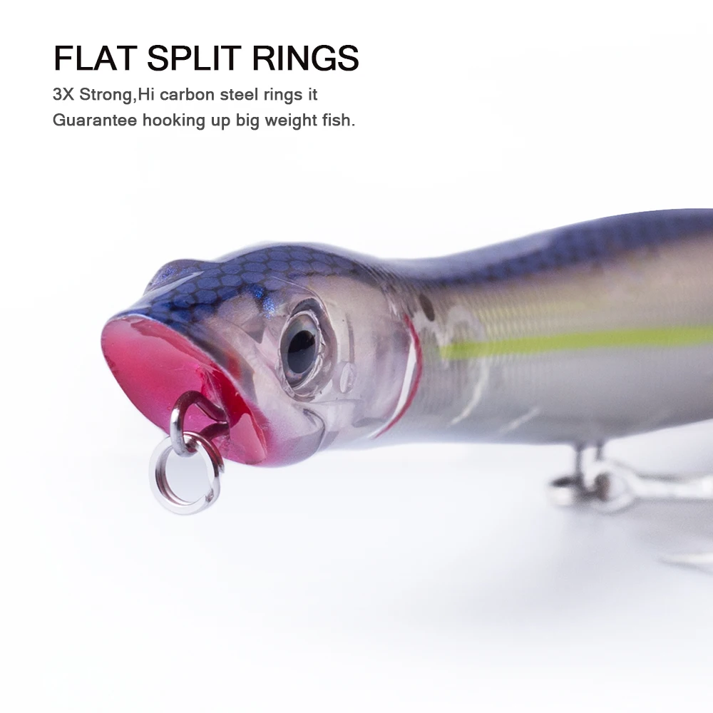 3pcs/Box Topwater Pencil Popper Fishing Lure 12cm Floating Snakehead Artificial Hard Bait Walk the Dog Rattle Wobble Bass Tackle