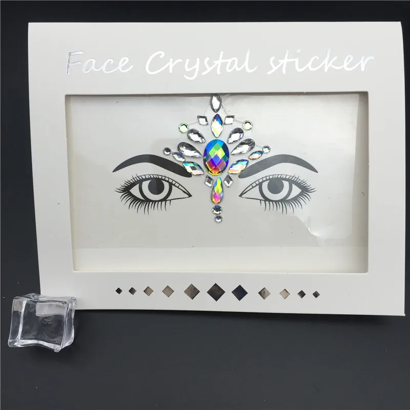 Glitter Tattoo Stickers Rhinestone Face Jewels Gems Festival Party Makeup Body Jewel Flash Fake Temporary Tattoo Women Cosmetics