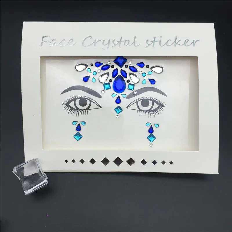 Glitter Tattoo Stickers Rhinestone Face Jewels Gems Festival Party Makeup Body Jewel Flash Fake Temporary Tattoo Women Cosmetics