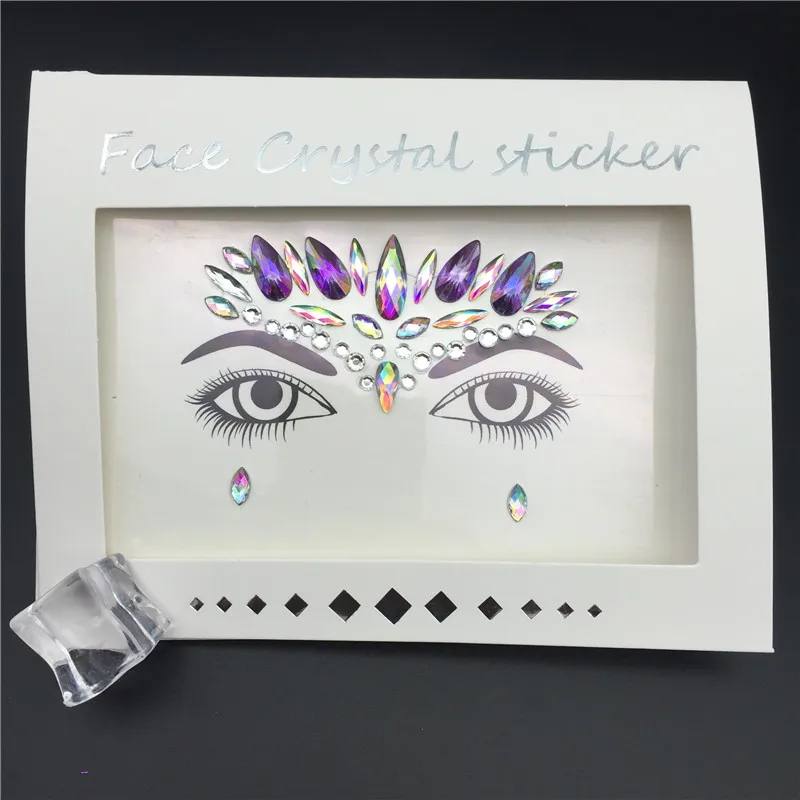 Glitter Tattoo Stickers Rhinestone Face Jewels Gems Festival Party Makeup Body Jewel Flash Fake Temporary Tattoo Women Cosmetics
