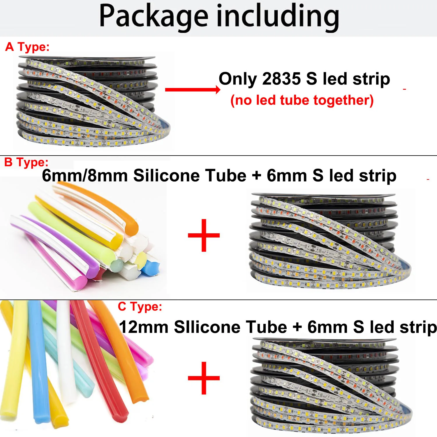 DC12V 1m-20m DIY Neon Separate Silicone Neon Strip 6mm 8mm 12mm S Bendable Newly Flexible Led Tape LED Neon Sign Waterproof IP67