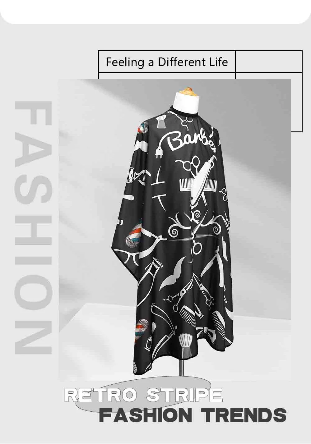 Barber Haircut Cloth Hairdresser Apron Hair Cut Cape Hairdress Gown Hairdressing Coat Barbershop Salon Accessory
