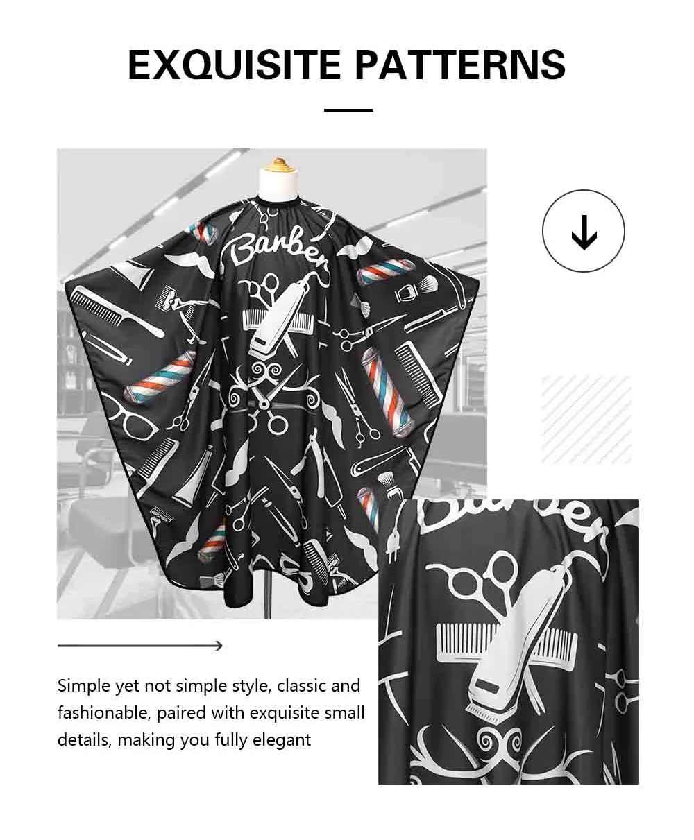 Barber Haircut Cloth Hairdresser Apron Hair Cut Cape Hairdress Gown Hairdressing Coat Barbershop Salon Accessory