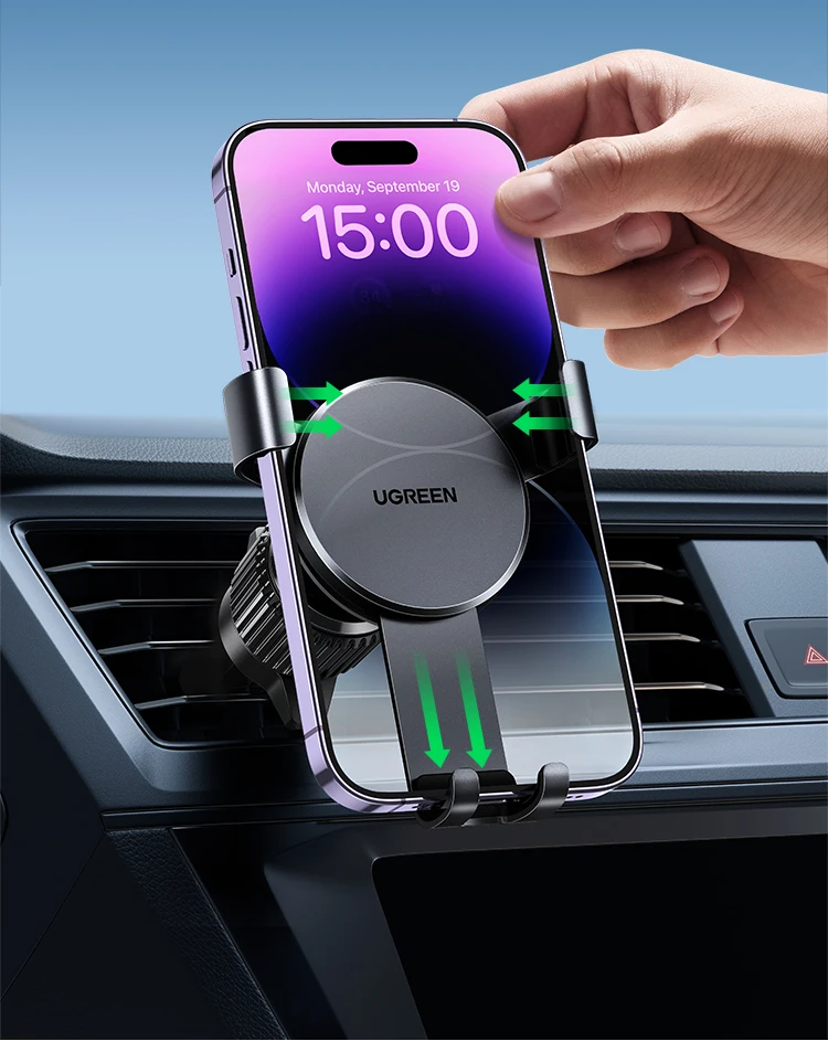【New-in Sale】UGREEN Car Phone Holder Gravity Phone Stand For Xiaomi Samsung iPhone 16 15 14 Pro Max Air Vent Car Holder Stand