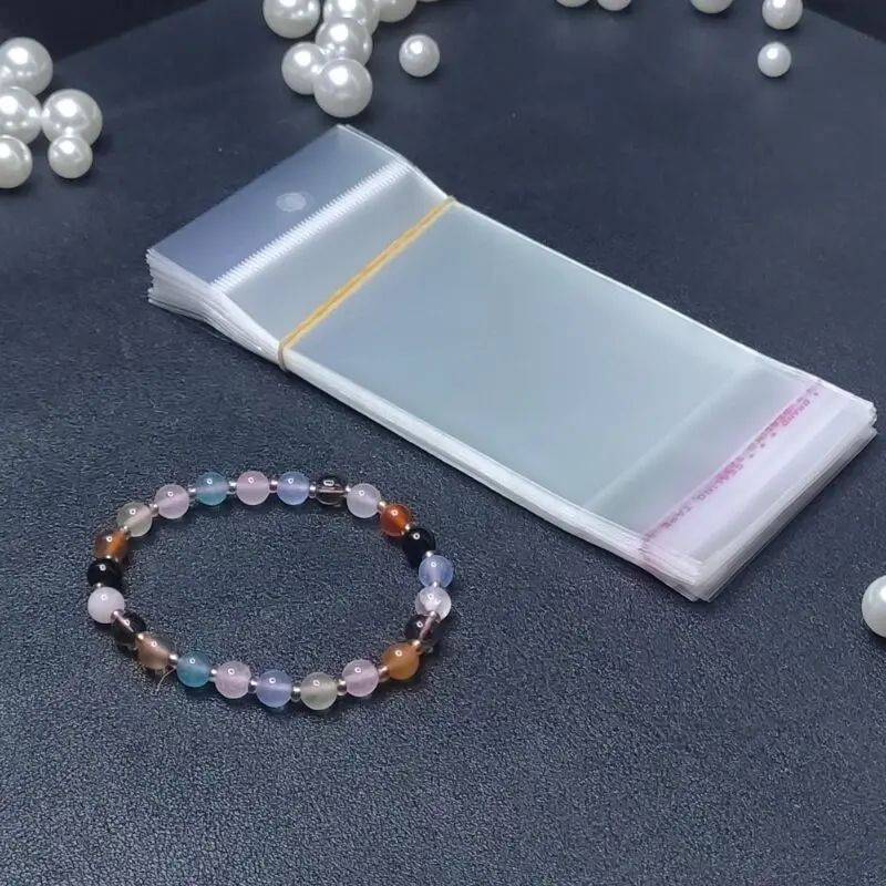 50/100pcs Transparent Self Sealing Adhesive Pouch OPP Bag Plastic Storage Bags with Hang Hole for Jewelry Retail Display Package