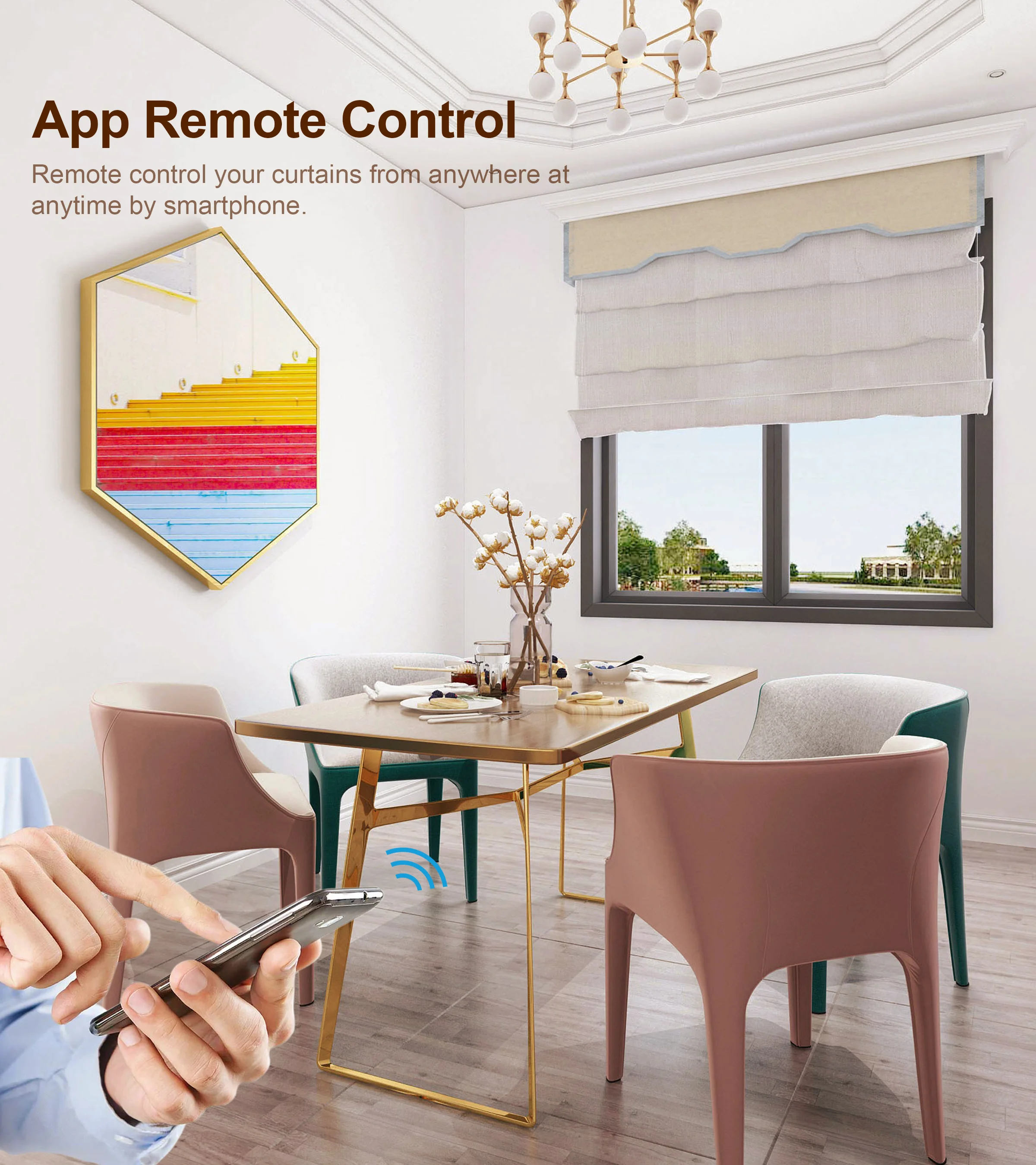 GIRIER Tuya Smart Wifi Curtain Module Blind Switch for Roller Shutter Electric Motor 1/2 Gang Compatible with Alexa Google Home