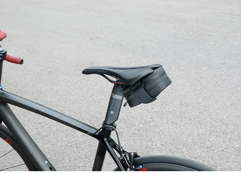 Bicycle Saddle Bag Rain Proof Rear Seat Tube Pannier Reflective Cycling Storage Tail Pouch Rear Dry Pack 0.5L Capacity