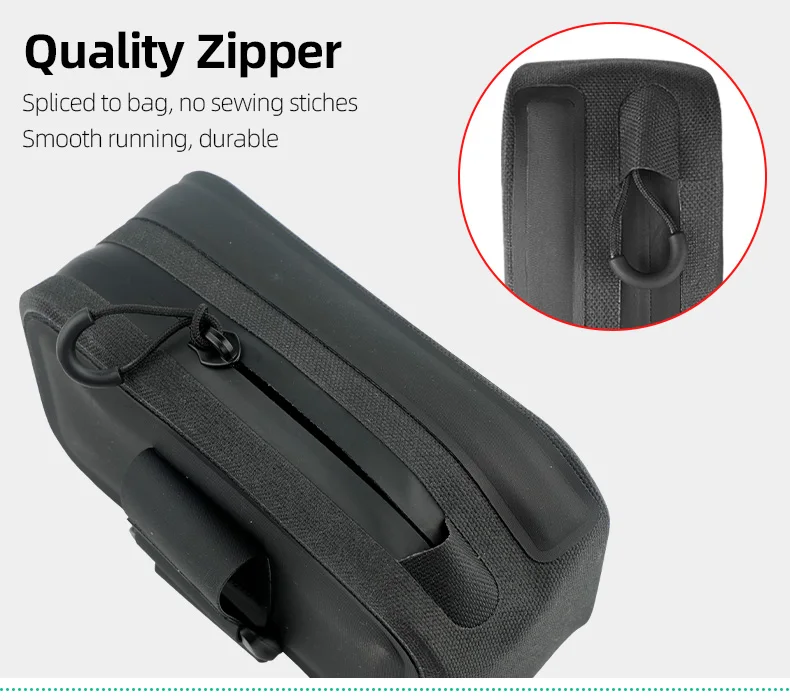 Bicycle Saddle Bag Rain Proof Rear Seat Tube Pannier Reflective Cycling Storage Tail Pouch Rear Dry Pack 0.5L Capacity