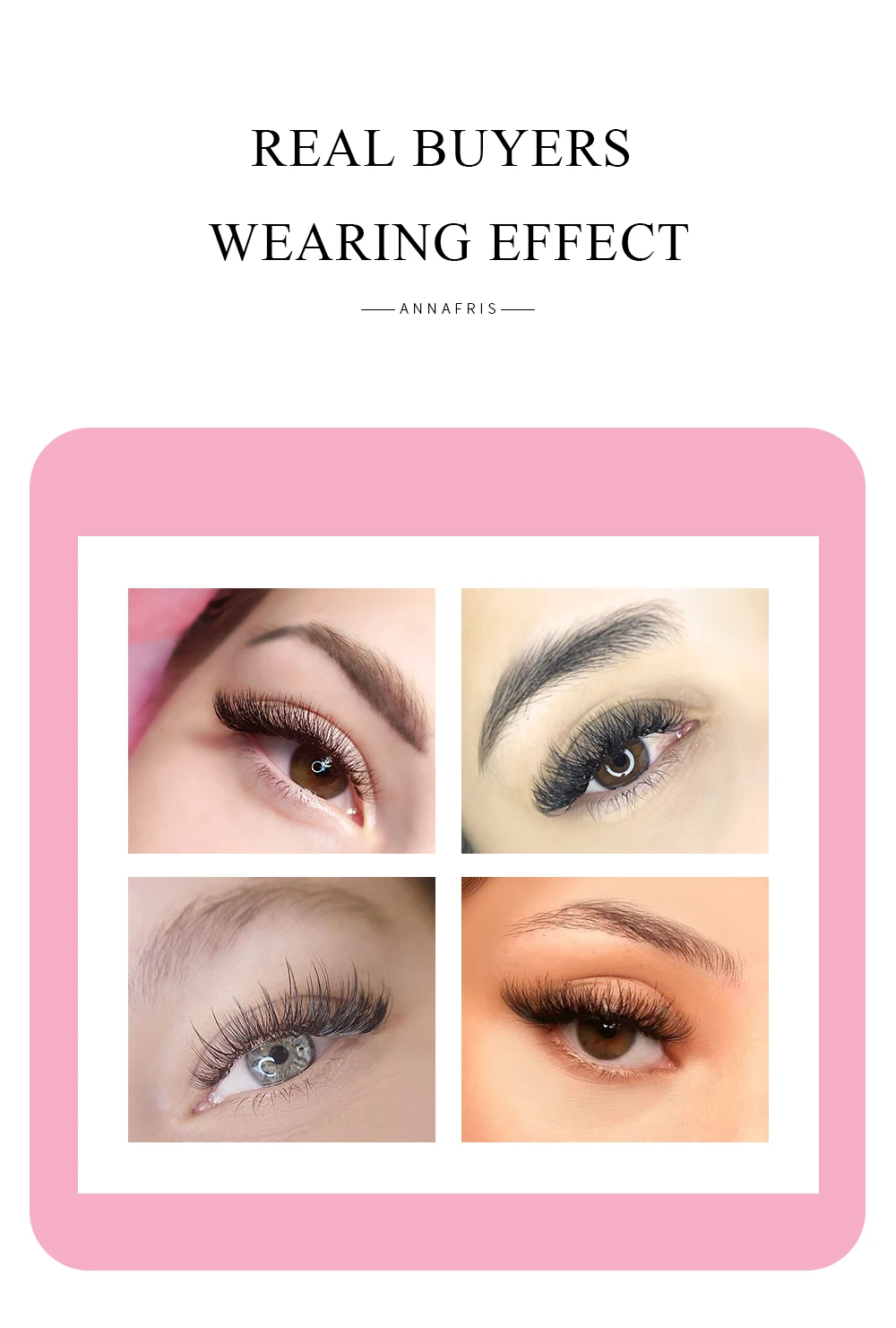 ANNAFRIS Korean PBT 8~25mm MIX Long Length Natural Matte Individual Premium Eyelashes Extension Faux Mink Supplies Lashes Makeup