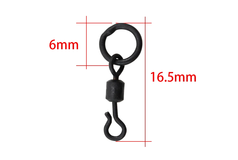 20pcs Carp Fishing Swivel Snaps Round Quick Change Ring Swivels Fishing Accessories AE009