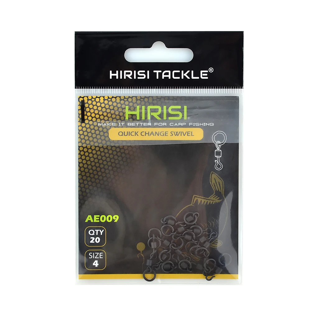 20pcs Carp Fishing Swivel Snaps Round Quick Change Ring Swivels Fishing Accessories AE009