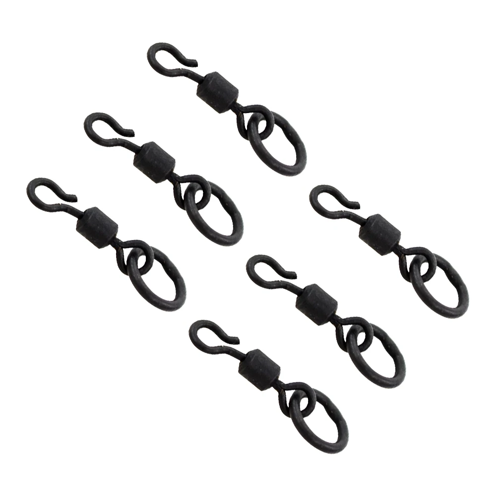 20pcs Carp Fishing Swivel Snaps Round Quick Change Ring Swivels Fishing Accessories AE009