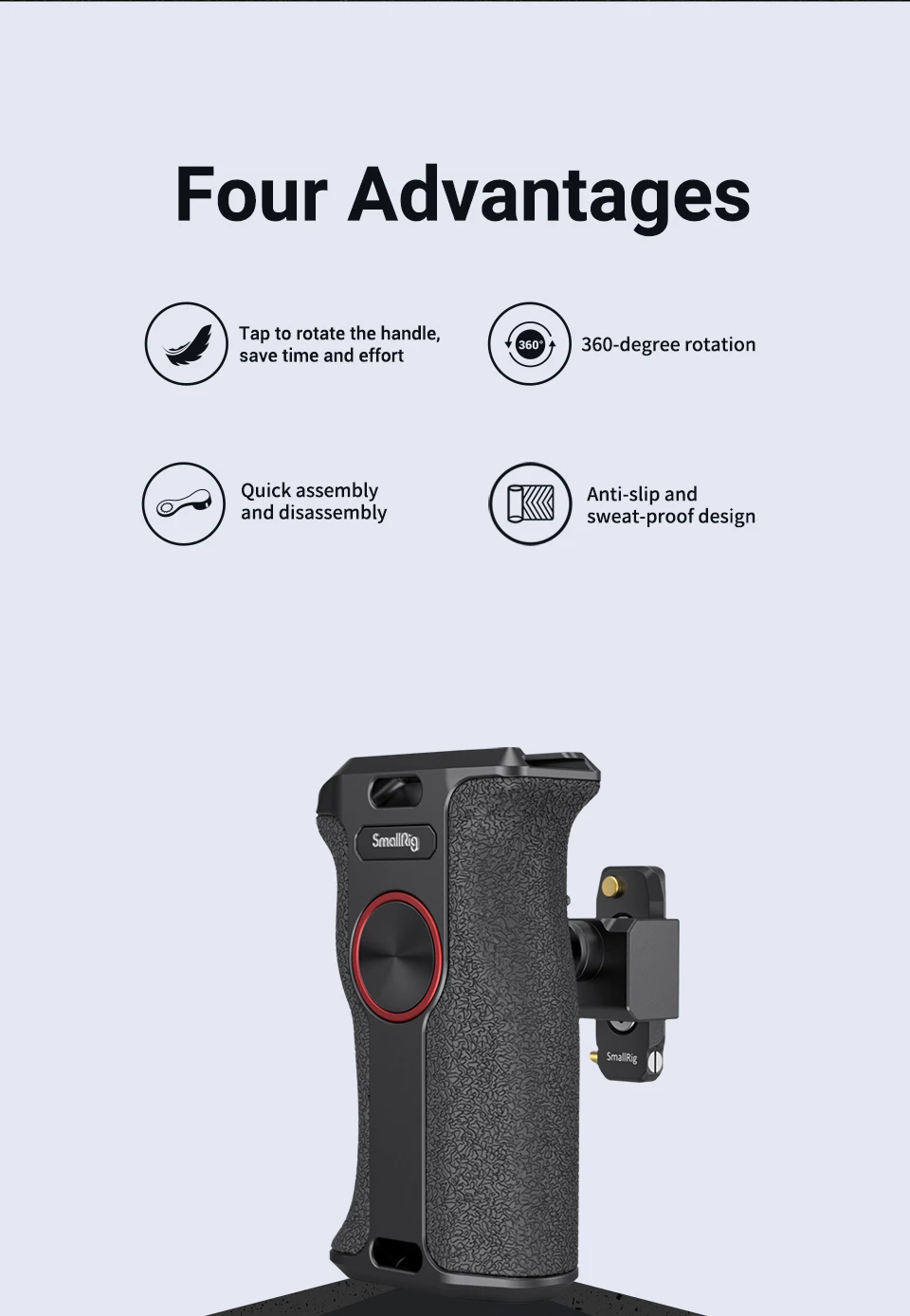 SmallRig 360-Degree Rotating Handgrip NATO Camera Left Side Handle For DLSR for Sony Camera Cage / case w NATO Rail 3260