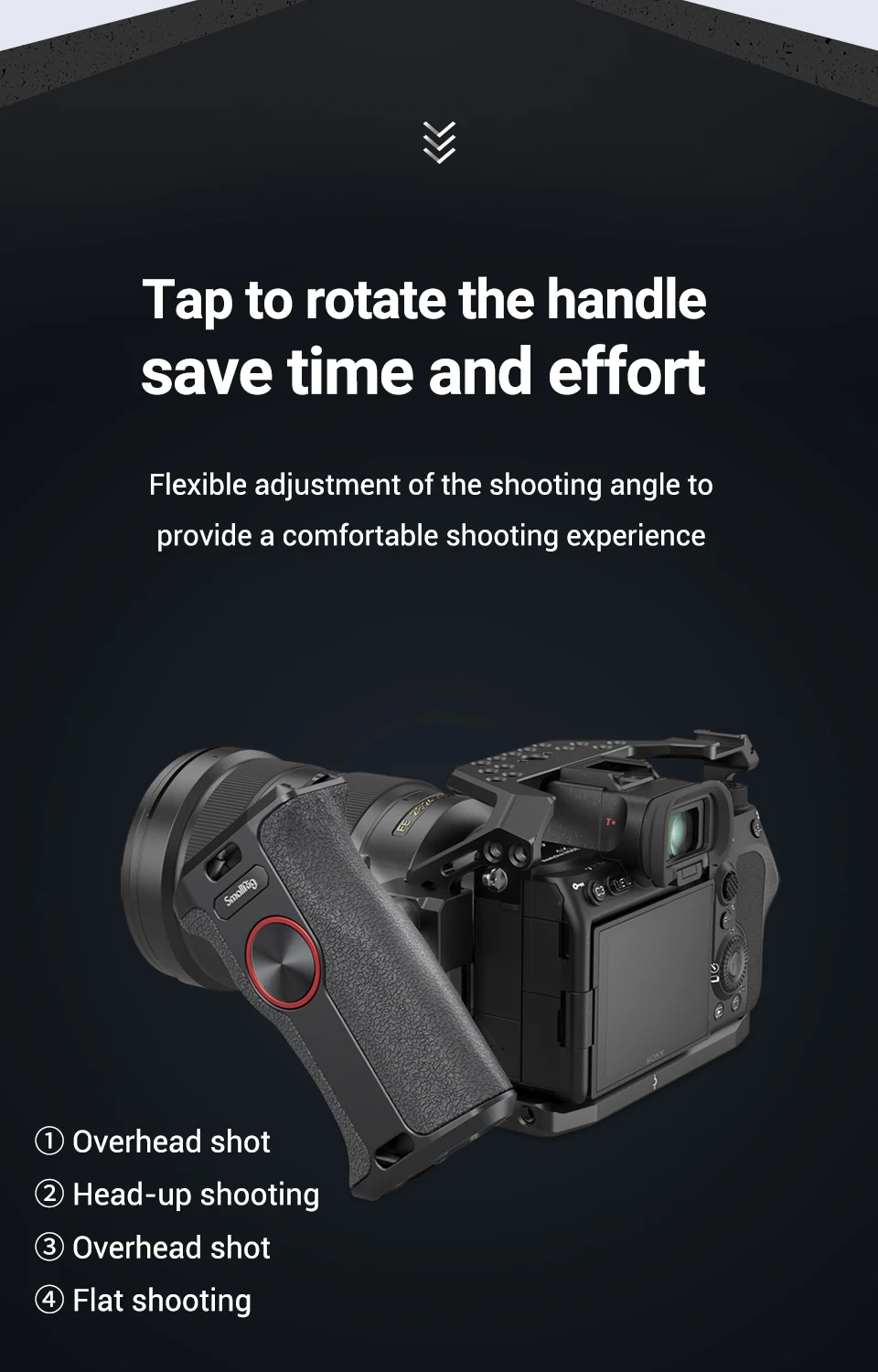 SmallRig 360-Degree Rotating Handgrip NATO Camera Left Side Handle For DLSR for Sony Camera Cage / case w NATO Rail 3260