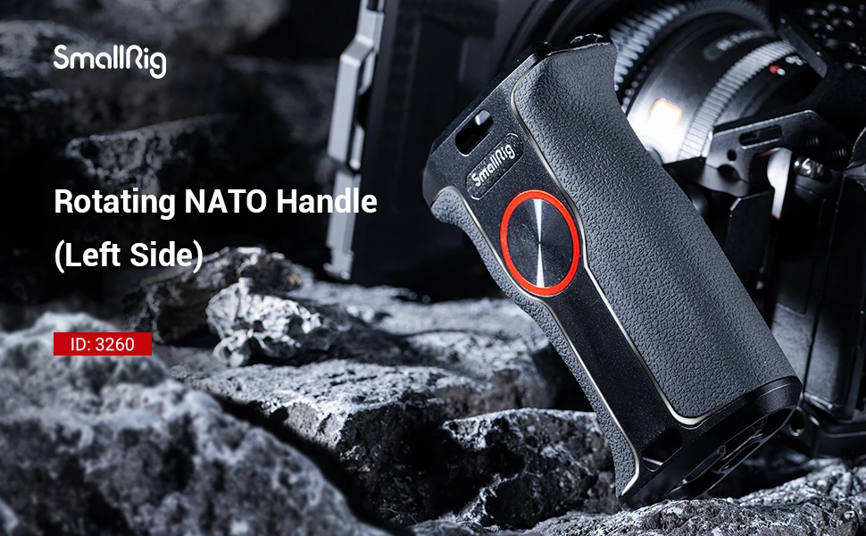 SmallRig 360-Degree Rotating Handgrip NATO Camera Left Side Handle For DLSR for Sony Camera Cage / case w NATO Rail 3260