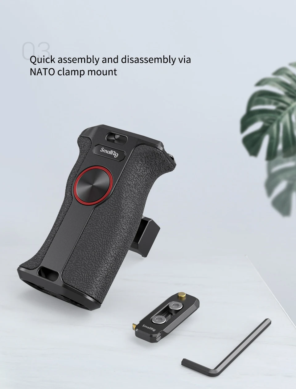 SmallRig 360-Degree Rotating Handgrip NATO Camera Left Side Handle For DLSR for Sony Camera Cage / case w NATO Rail 3260