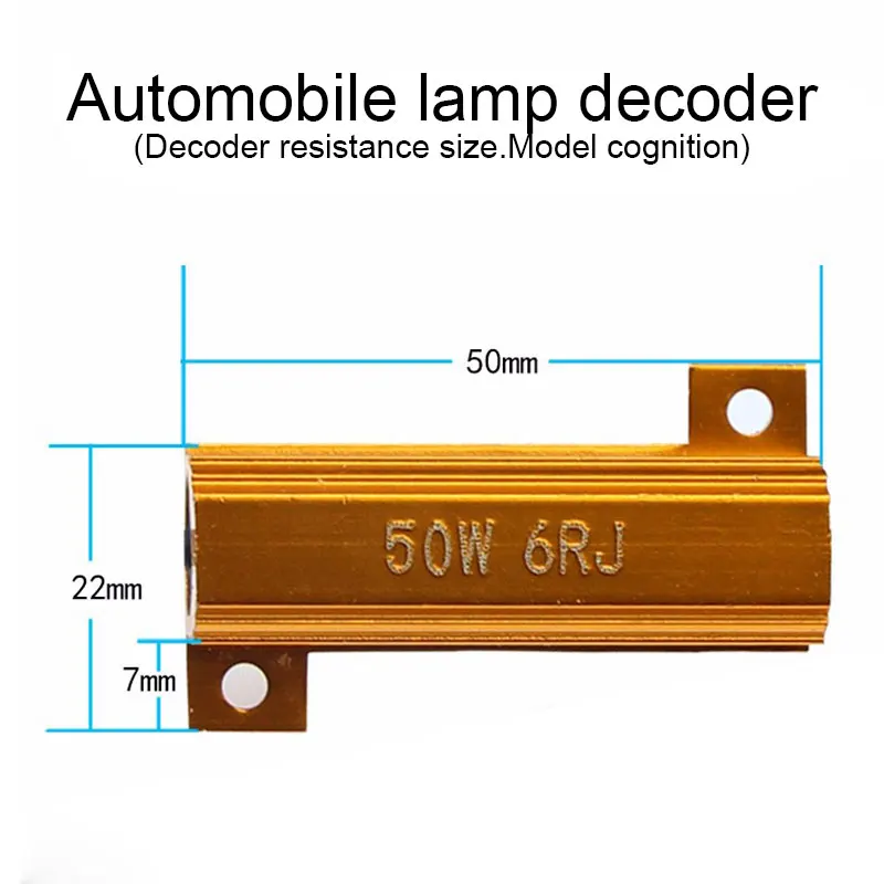 2X 50W H4 H7 H11 9006 hb3 hb4 h9 h8 h10 Car Load Resistor Error Canceller LED Decoder Canbus Free Wiring Canceller Decoder Light