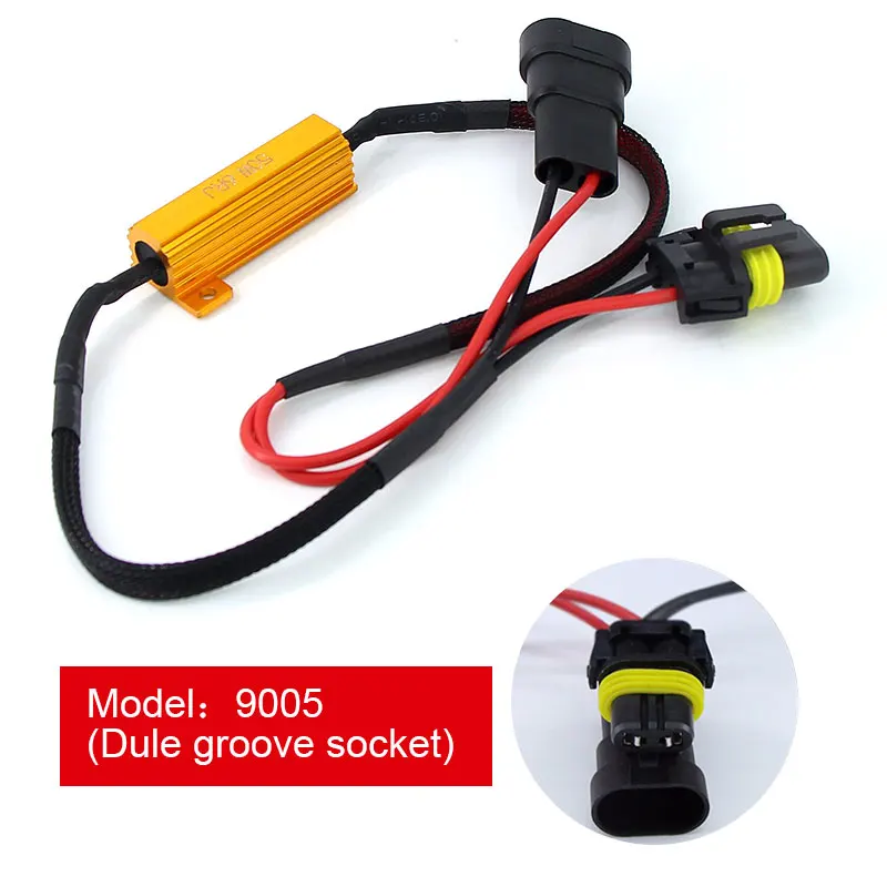 2X 50W H4 H7 H11 9006 hb3 hb4 h9 h8 h10 Car Load Resistor Error Canceller LED Decoder Canbus Free Wiring Canceller Decoder Light