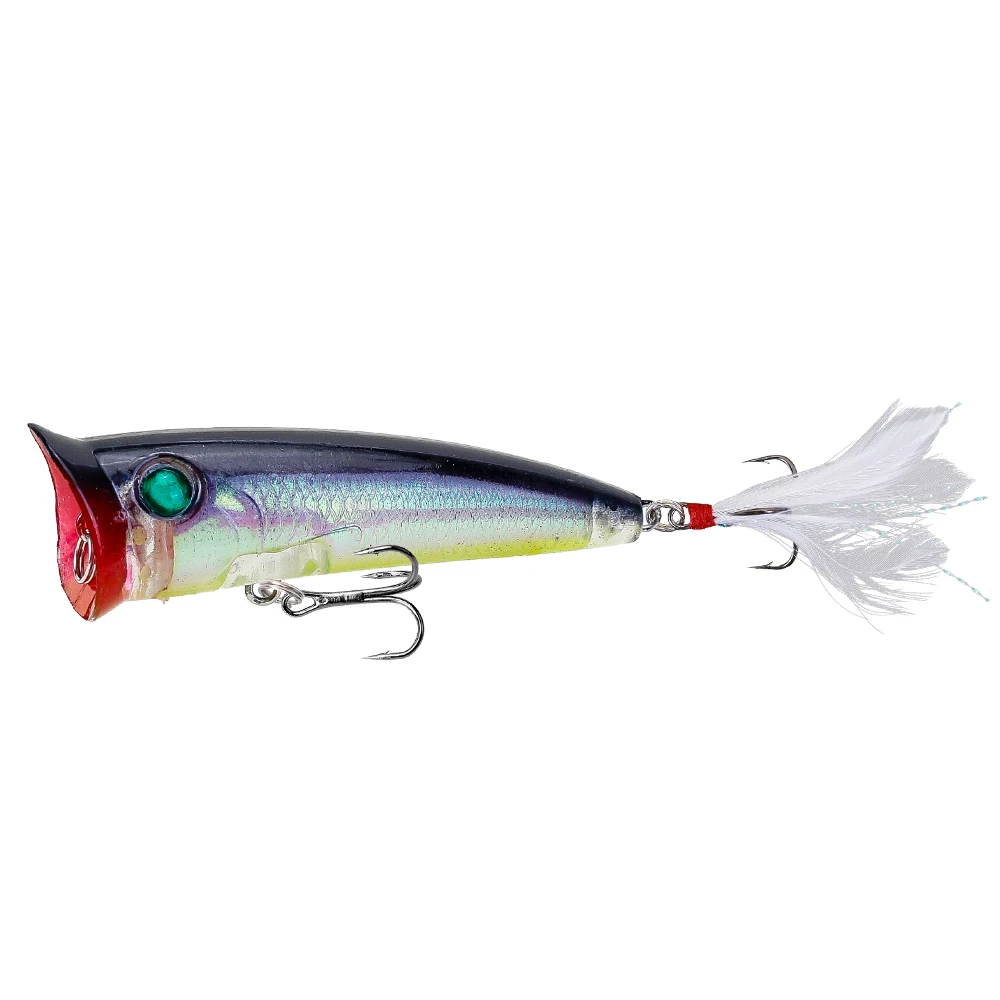 1Pcs Topwater Popper Fishing Lure 8cm 10.5g Floating Swim Wobblers Artificial Plastic Hard Bait Bass Pike Crankbaits Isca Tackle