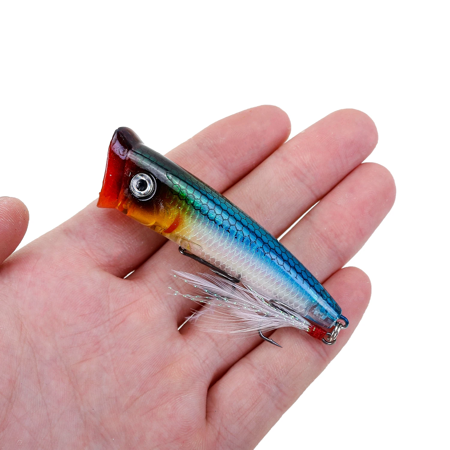 1Pcs Topwater Popper Fishing Lure 8cm 10.5g Floating Swim Wobblers Artificial Plastic Hard Bait Bass Pike Crankbaits Isca Tackle