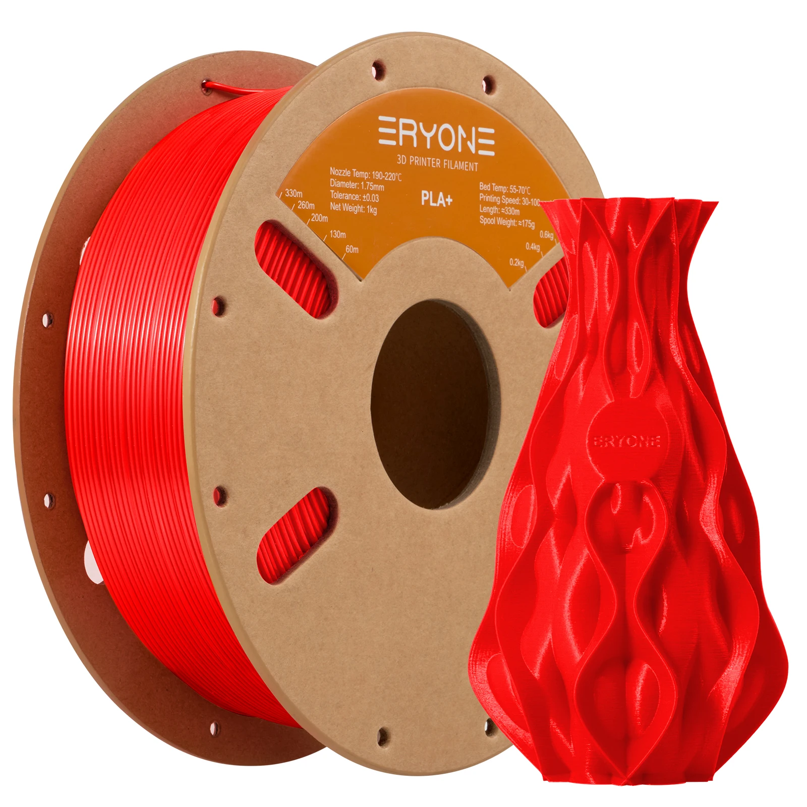 ERYONE 1KG PLA Plus Premium Filament 1.75mm 3D Print, Multicolor Available,1kg pla+ filament,1kg/spool