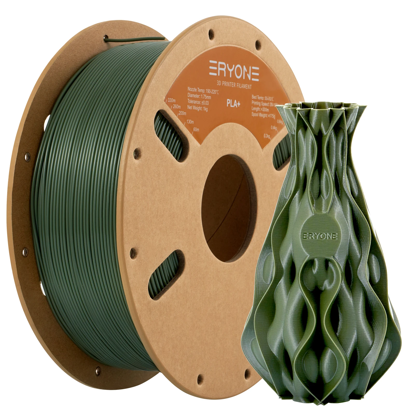 ERYONE 1KG PLA Plus Premium Filament 1.75mm 3D Print, Multicolor Available,1kg pla+ filament,1kg/spool