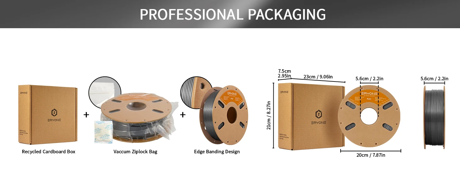 ERYONE 1KG PLA Plus Premium Filament 1.75mm 3D Print, Multicolor Available,1kg pla+ filament,1kg/spool