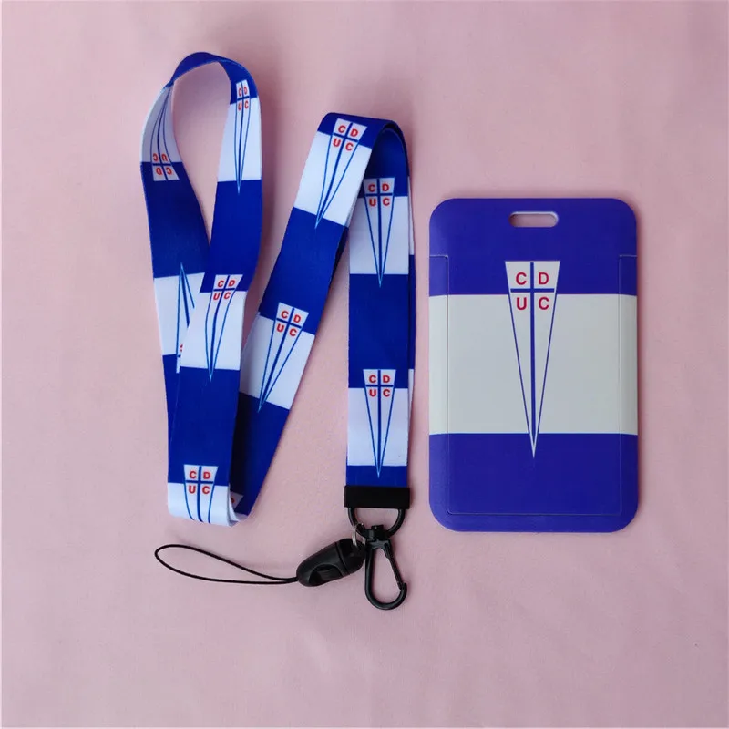 Chile CD Catholic University Football Club Card Covers ID Card Holder Students Bus Card Case Lanyard Identity Badge Cards Cover