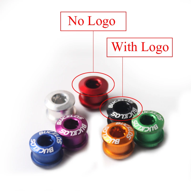 BUCKLOS 4pc 5pc Chainring Bolts 6.5mm 8.5mm Bike Chainwheel Screws Aluminum Alloy Bicycle Plate Screw for Single/double Crankset