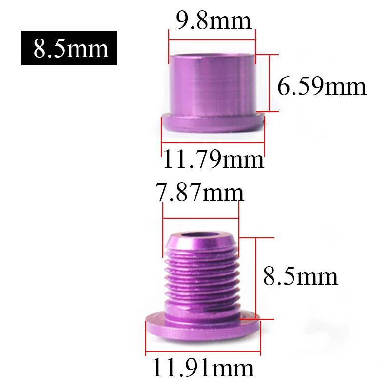 BUCKLOS 4pc 5pc Chainring Bolts 6.5mm 8.5mm Bike Chainwheel Screws Aluminum Alloy Bicycle Plate Screw for Single/double Crankset