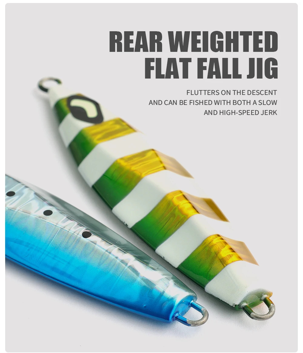 JIGGING PRO 100g 130g 160g 200g Slow Jigging Lure Japan Design Ocean Stinger Wing Lure Metal Jig