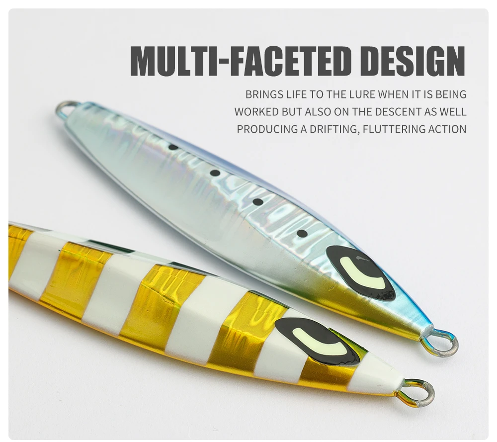 JIGGING PRO 100g 130g 160g 200g Slow Jigging Lure Japan Design Ocean Stinger Wing Lure Metal Jig