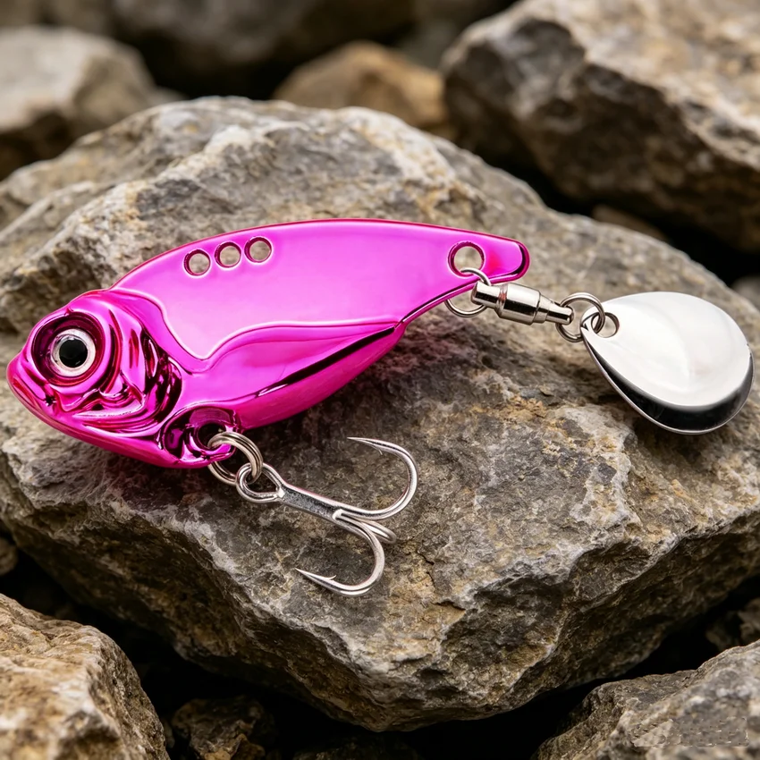 Rotating Sequin Metal VIB 7g 10g 15g 20g Fishing Lure Rotating Tail Vibration Spoon Spinner Bait Crankbait Bass Fishing Tackle