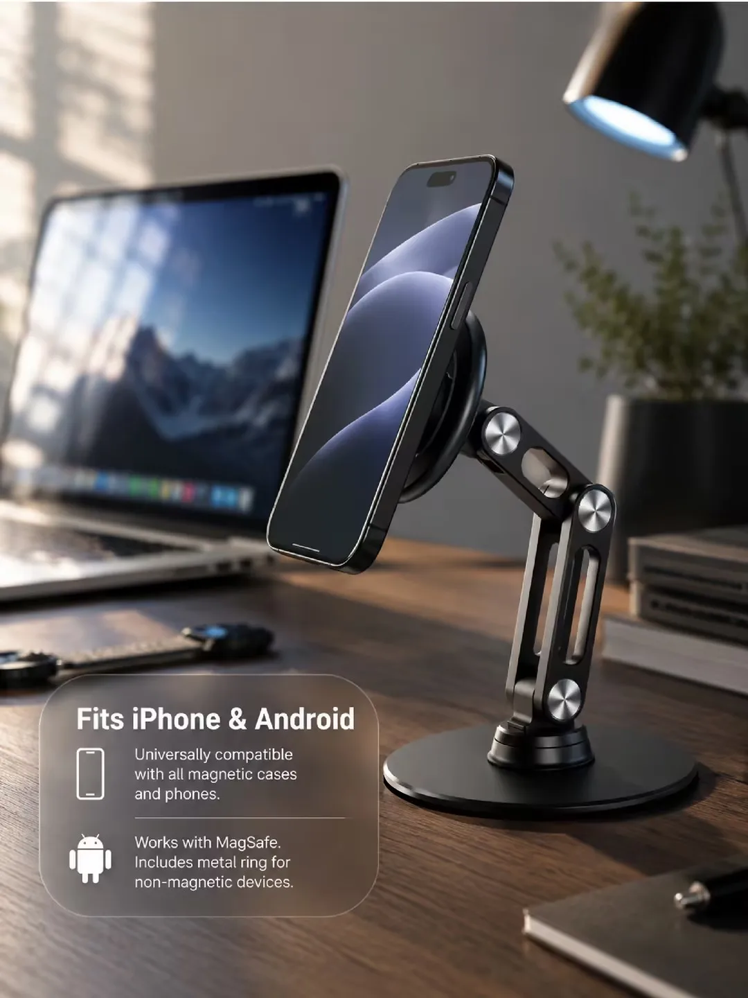 Magnetic Phone Holder Stand for Xiaomi Apple iPhone 12 13 14 Pro Max Samsung Cellphone Telephone Mobile Phone Support Accesories