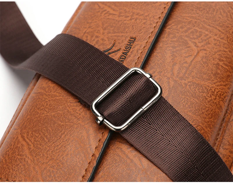 PU Leather Men'S Clutch Bag Long Wallet Mini Shoulder Handbag Square Cross Card Holder Phone Necessaire Pouch Hand Porter Bag