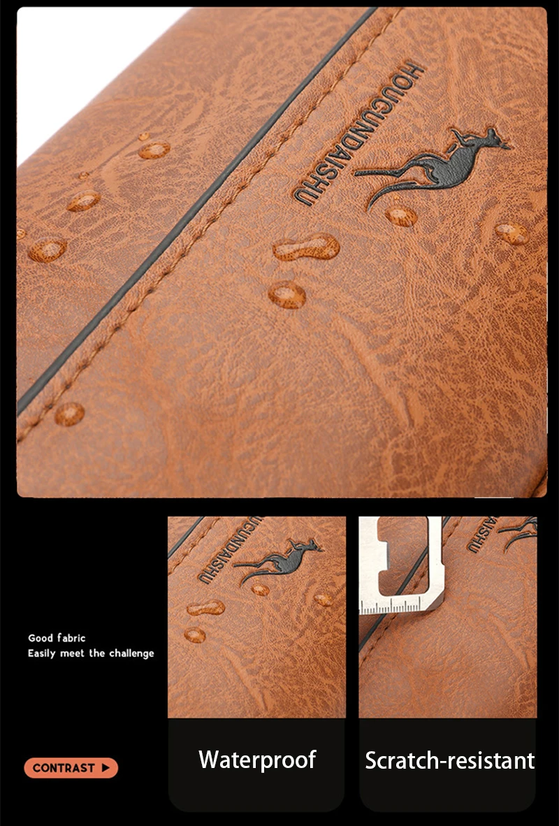PU Leather Men'S Clutch Bag Long Wallet Mini Shoulder Handbag Square Cross Card Holder Phone Necessaire Pouch Hand Porter Bag