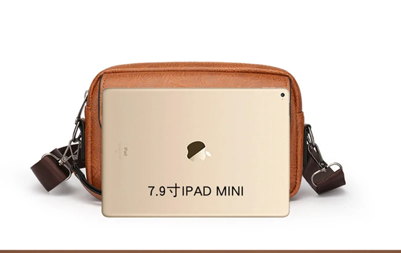 PU Leather Men'S Clutch Bag Long Wallet Mini Shoulder Handbag Square Cross Card Holder Phone Necessaire Pouch Hand Porter Bag