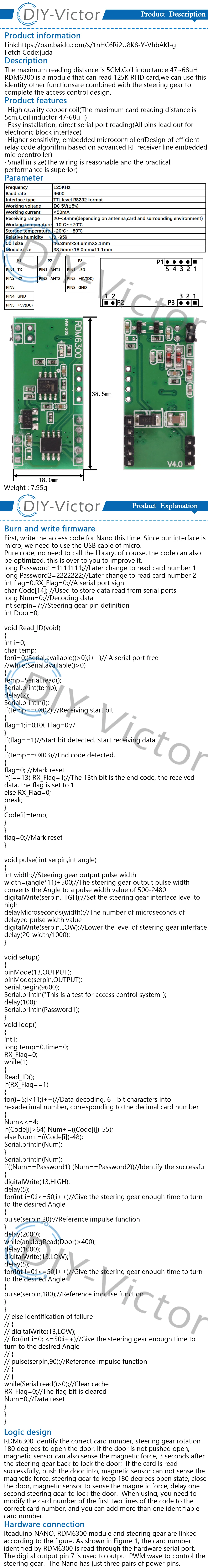 RFID module PN532 RC522 MFRC-522 RDM6300 Kits NFC S50 13.56 Mhz 125Khz 6cm With Tags SPI Write & Read for arduino uno 2560