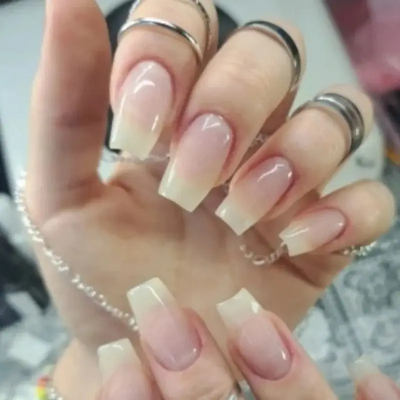 MSHARE 50ml Natural Nails Gel Builder Nalil Tpo Free Self Leveling Gel for Nail Extension Construction Pink Shade UV Led Gel