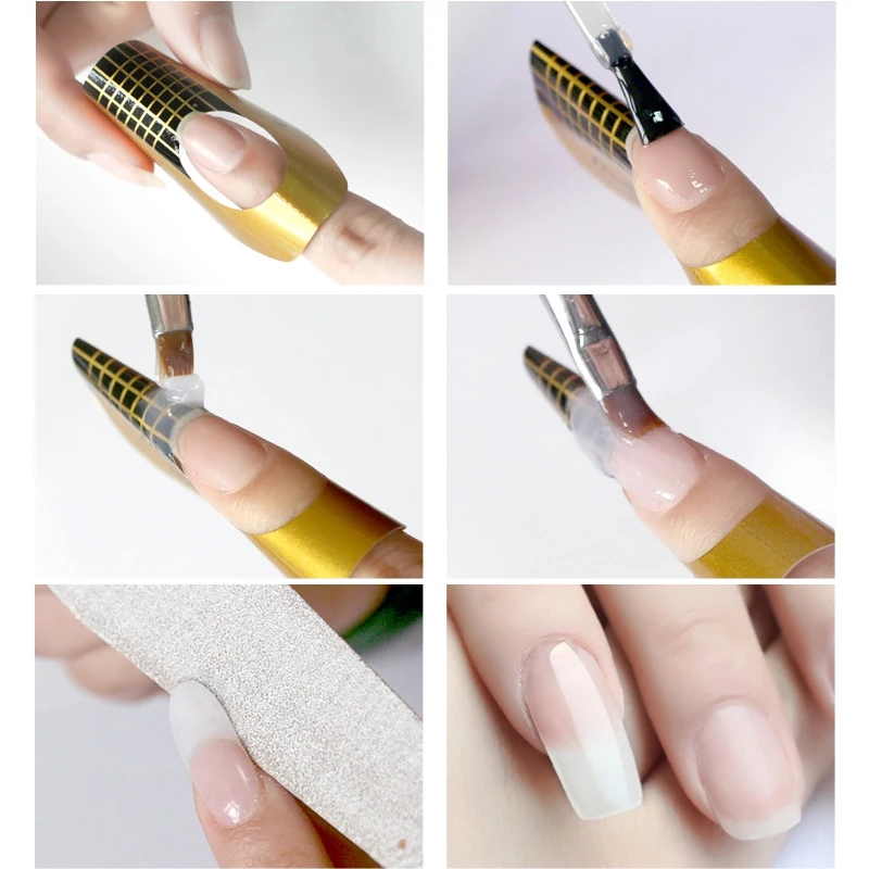 MSHARE 50ml Natural Nails Gel Builder Nalil Tpo Free Self Leveling Gel for Nail Extension Construction Pink Shade UV Led Gel