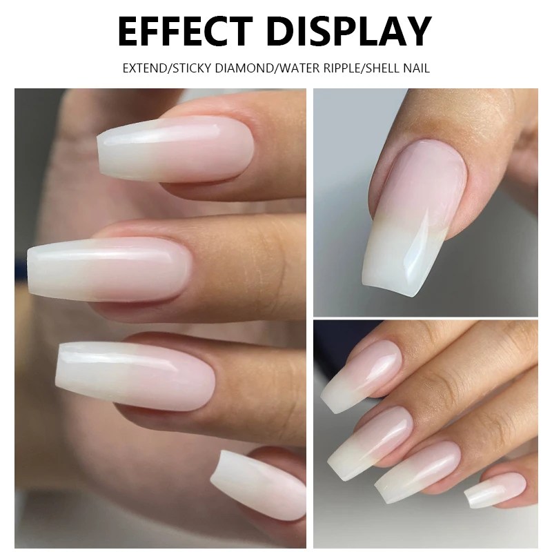MSHARE 50ml Natural Nails Gel Builder Nalil Tpo Free Self Leveling Gel for Nail Extension Construction Pink Shade UV Led Gel