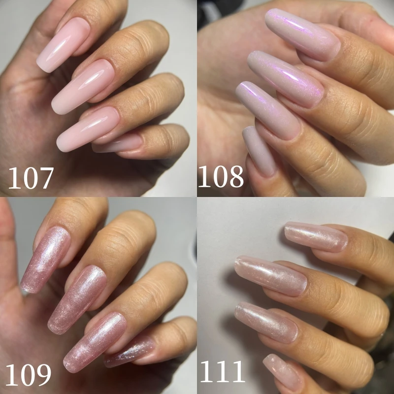 MSHARE 50ml Natural Nails Gel Builder Nalil Tpo Free Self Leveling Gel for Nail Extension Construction Pink Shade UV Led Gel