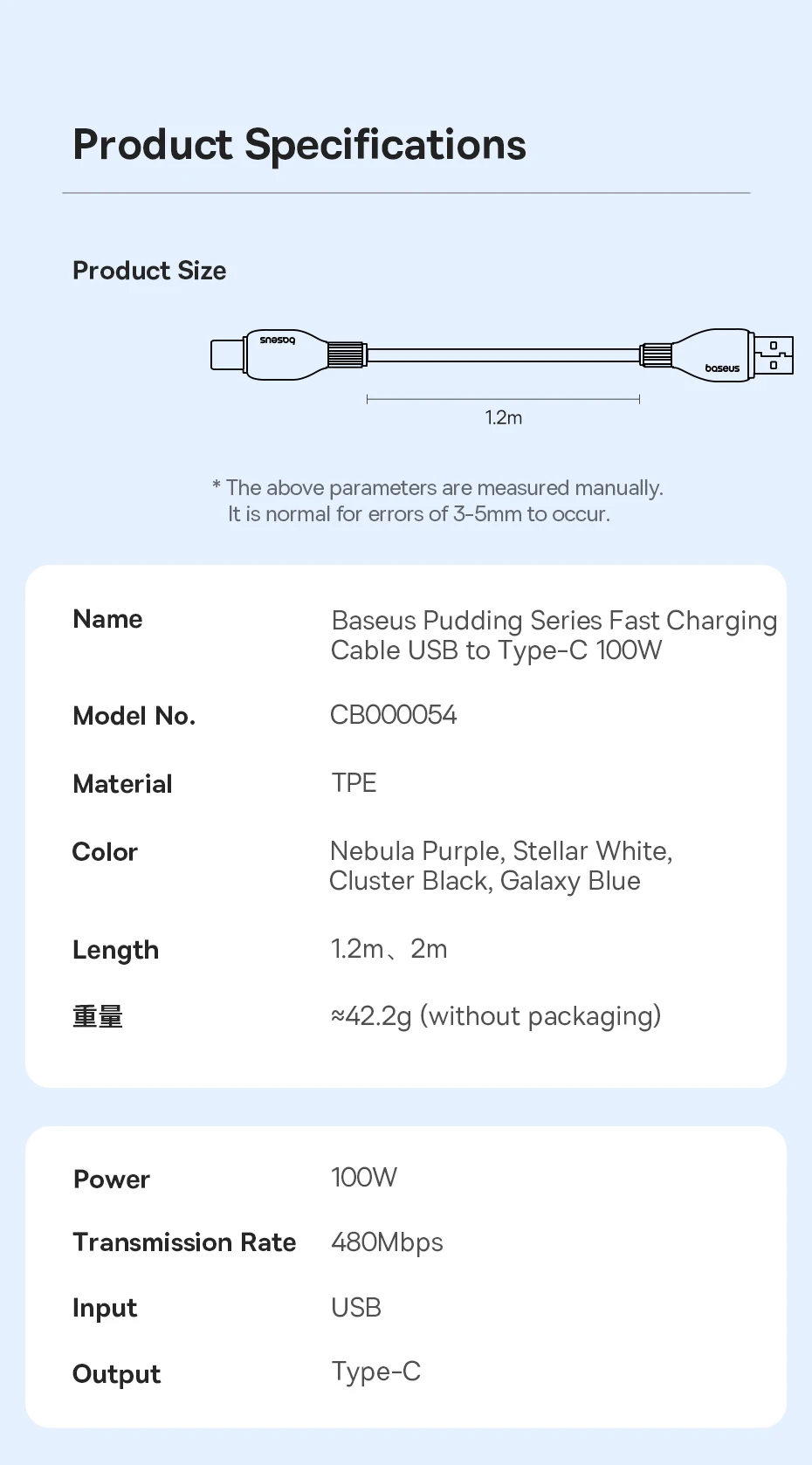 Baseus USB Type C Cable For Realme Huawei Pro Fast Charging Wire USB-C Charger Data Cord For Samsung Oneplus Poco F3 Soft TPE