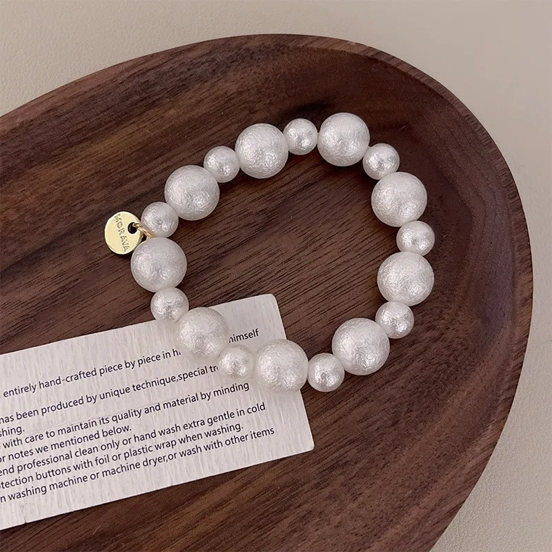 Exquisite Pearl Beaded Hair Ties Bracelet Sweet Ponytail Braid Hair Rope for Women Girl Fashion Headwear Hair Accessories Gift
