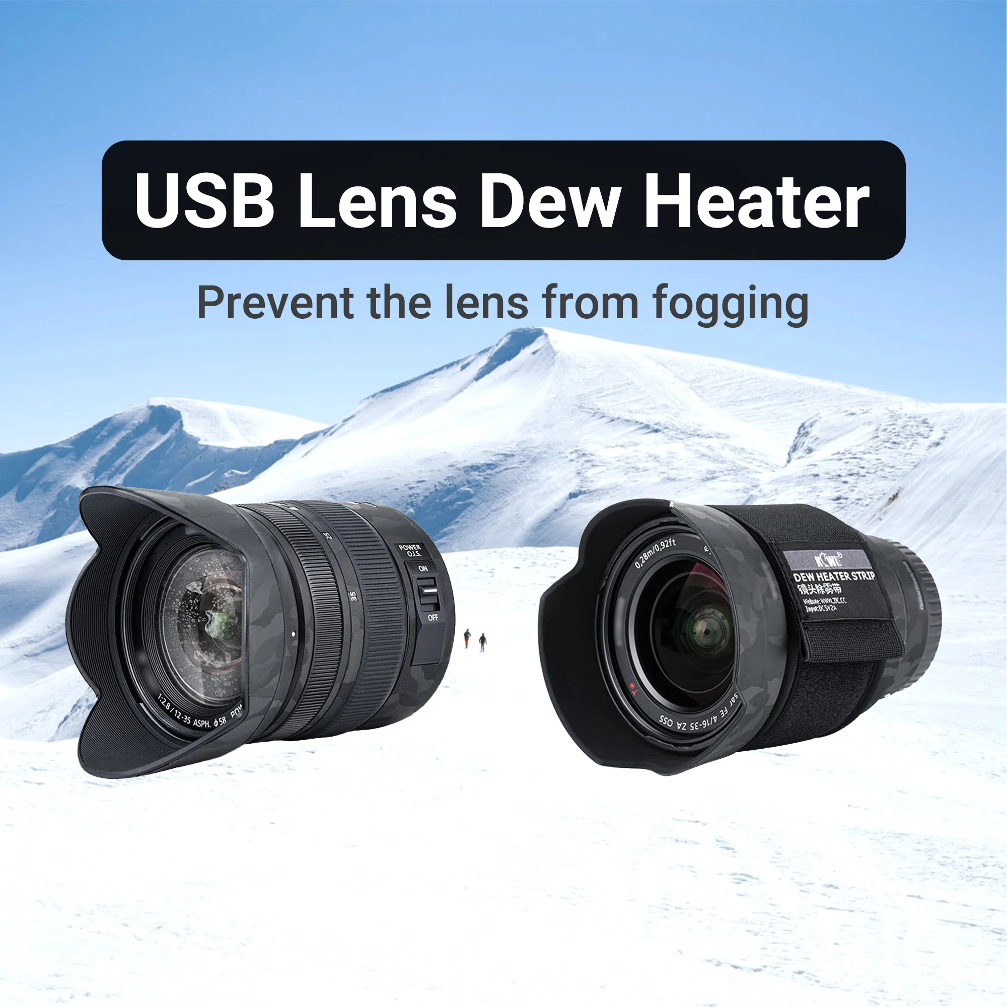 Adjustable DSLR Camera Lens Dew Heater Strip USB Lens Warmer Heater Photography Photo Shooting Temperature Control Dew Heater