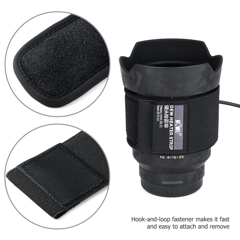 Adjustable DSLR Camera Lens Dew Heater Strip USB Lens Warmer Heater Photography Photo Shooting Temperature Control Dew Heater