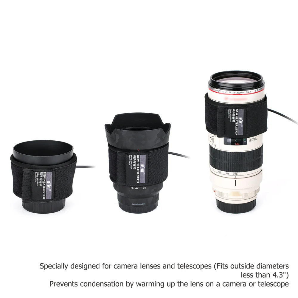 Adjustable DSLR Camera Lens Dew Heater Strip USB Lens Warmer Heater Photography Photo Shooting Temperature Control Dew Heater